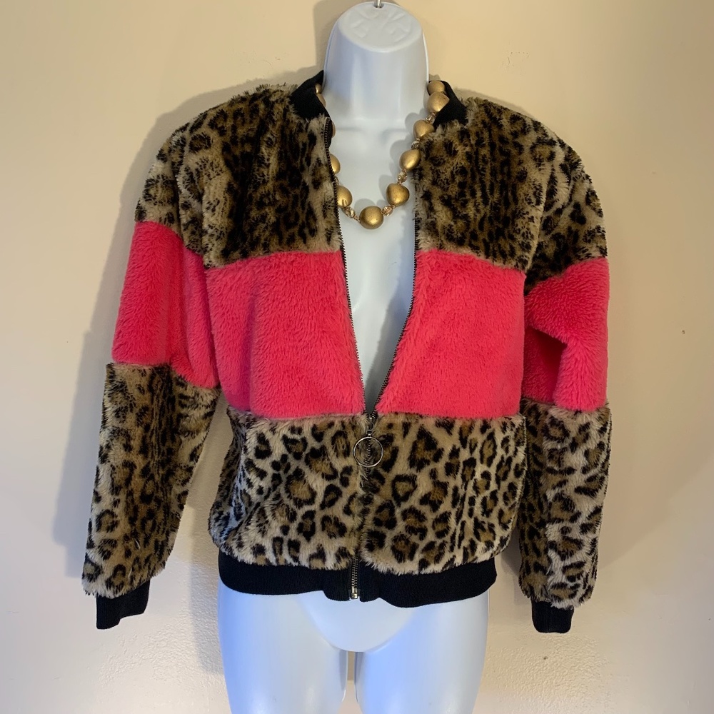 Tucker + Tate Faux Fur Jacket XL 14/16 100% polyester Fully lined Full zip